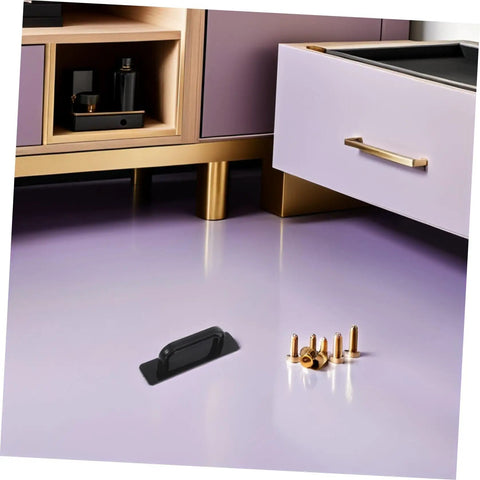 Self Adhesive Cabinet Handles No Drill Stick On Pulls For Drawers Wardrobe Glass Doors 5 Pairs Black Easy Install on lilac furniture