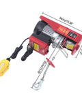 Heavy Duty Electric Hoist Winch With Remote Control Industrial Cable Crane Lift 150Kg 510W Copper Motor Steel Pulley Setup 5.12 inches high