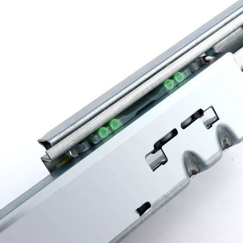Close-up of Push To Open Drawer Slides 22 Inch Rails For Wooden Cabinets One Pair With Easy Installation Modern Furniture