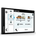 7-Inch RV GPS Navigator With Custom Routing And Live Traffic And Weather For North America showing travel trailer options