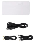 Compact 8800mAh UPS Battery Backup With PoE 24V DC Output, includes power cables for routers and CCTV cameras.