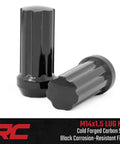 24 Piece Lug Nut Set M14x1.5 Bulge Acorn Style Black Lug Nuts With Socket Key Corrosion Resistant For Aftermarket Wheels