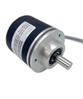 RS422 12 Bit Multiturn Absolute Rotary Encoder With 4096 Max Turns Rugged Workhorse Industrial Grade Position Sensor with shaft visible