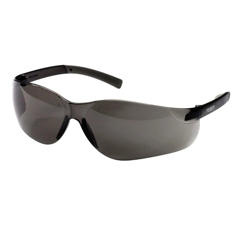 Purity Safety Glasses With Smoke Lenses And Black Temples For Outdoor Use Ultraviolet Protection ANSI Z87 1 Plus Certified Protective Eyewear