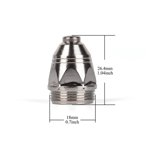 Plasma tip from 45 Piece P80 Plasma Consumables Kit For P80 Plasma Cutter Torch With Electrodes Tips Cups And Porcelain Cups Durable Metal
