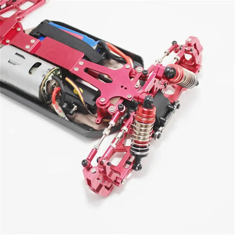 Premium Metal Steering Blocks C Hub Carriers Slick Silver Wheel Hubs precision crafted for RC rock crawler chassis and suspension components.