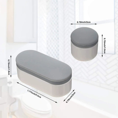 12 Pack Universal Toilet Seat Bumpers Kit With Super Sticky Adhesive Rubber Spacers For Bidets And All Toilets in bathroom