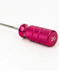 Close-up of 20 gauge tool from 7 Piece Deutsch Terminal Release Tool Kit For Wire Terminals 4 8 12 14 16 20 Gauge Pro Grade With Aluminum Handles Stainless Tips Wedge And Flat Tip Screwdrivers EVA Foam Organizer