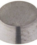 Close-up of a metallic round tool bit, part of a Positive Round Carbide Bit For Auto Shops And Machining 10 Pack Round Tool Bit With Positive Rake Fast Cutting Less Chatter Premium Carbide Insert For Durable Auto Maintenance, showing its smooth surface and precise curvature.