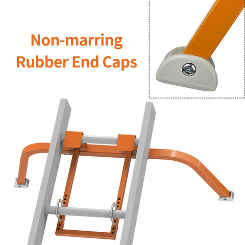 Heavy Duty Ladder Stabilizer Built Tough For Roof Gutter And Wall Jobs Featuring Wide Steel Wings Non Slip Rubber Base And No Sweat Setup Handling Up To 450 Pounds