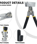 All In One Sheet Metal Bending Pliers With Straight Or Elbow Handles And Non Slip Grip, Workhorse Hand Seamer Crimping Tool