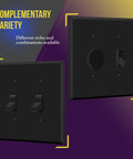 Double Light Wall Toggle Switch Plate 2 Gang Mid Size 4.88 By 4.92 Inches Built Tough Unbreakable Polycarbonate Thermoplastic