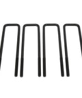 12 Inch Rear Axle U Bolts Kit For 1999 2010 1500 Dodge Ram, flat-top black powder coated steel U-bolts