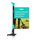 40 Inch Stand Up Weed Puller With 4 Claw Ejector Long Reach Garden Weeder For Easy Root Removal No Bending Kneeling Or Back Strain Effortless Dandelion Thistle And Crabgrass Removal, black and teal