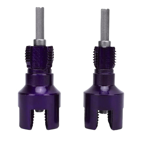 Dual Function Pipe Thread Cutting Tool Set For Internal And External Threads, DIY Friendly Design, Works On One Half Inch And Three Quarter Inch Pipes, Crafted From 40Cr Alloy Steel, Heavy Duty Hex Shank For Easy Electric Drill Threading, Two Pack, 1/2 and 3/4 in