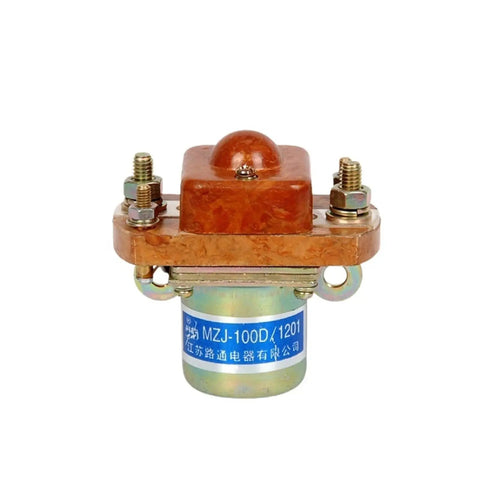 Top Tier 24 Volt Electric DC Contactor For Heavy Duty Truck Stacker And Fully Powered Forklift With Smooth Motor Control For Reliable Traveling And Industrial Jobs, close-up view showing metal components.
