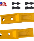 Two Piece Excavator Tooth Type Skid Steer Loader Backhoe Set With Pins Quick Change Teeth For Mini Excavators Includes Bolts And Nuts