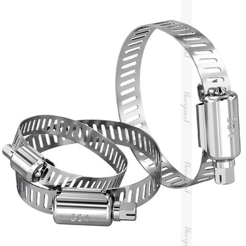9 Inch Stainless Steel Hose Clamps Set Adjustable Metal Worm Gear Clamp Kit with corrosion resistant construction.