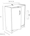 Stackable 2-Door Organizer In Dark Cherry Finish, 31.5 Inch High Space Saving Closet Storage Unit With Adjustable Shelves diagram