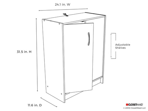 Stackable 2-Door Organizer In Dark Cherry Finish, 31.5 Inch High Space Saving Closet Storage Unit With Adjustable Shelves diagram