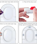 Step-by-step installation guide for Universal Toilet Seat Bumpers Kit With Height Adjustment And Strong Self Adhesive Includes 2 Height Options 5