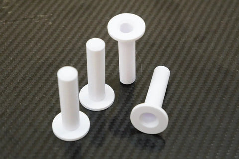 Four white plastic Adjustable Bed Frame Guard Rail Insert Sleeve Collar For Leggett And Platt Durable Plastic Replacement Kit