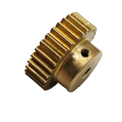 0.75 Module Copper Cylindrical Spur Gear 43 Teeth 15mm Bore With Step Mechanical Pinion Shaft Hardware for CNC and Robotic Builds