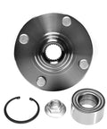 Front Wheel Bearing and Hub Assembly Repair Kit for Ford Focus from 2000 to 2011, 4 Lug Front Hub Replacement, components visible