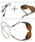 Badass OD5 Laser Safety Goggles With Solid Black Frame Block Dangerous UV And IR Rays From 190 To 540 Nm And 800 To 1700 Nm Built Tough For Welding Marking Engraving Keep Your Peepers Safe with adjustable strap.