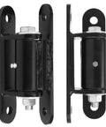 7 Inch Heavy Duty Gate Hinges With Grease Zerk Lubricable Bearings For Bolt Or Weld On Gates Up To 1000 Lbs Black, side view