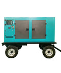Pro Grade Heavy Hitter Generator Set Standby Power System features a mobile design with large wheels for job site use.