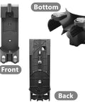 Must Have Docking Station Replacement Wall Mount Bracket for Dyson V6 Series Vacuums, front, back, bottom view