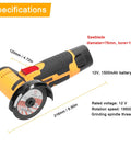 Cordless Mini Angle Grinder Go To Tool 19500 RPM For Quick Cuts And Smooth Polishing On Ceramic Tile Wood Stone And Steel