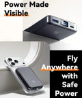 Heavy Duty Compact Magnetic Portable Charger And Serious 10000mAh Fast MagSafe Battery Pack on a smartphone showing 100% charge.