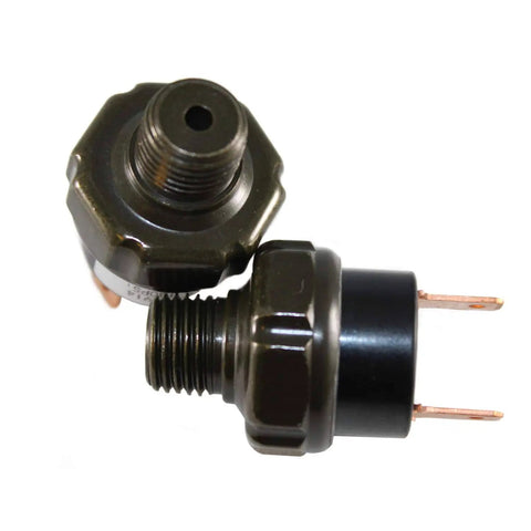 Tank Mount 1/4 Inch NPT Air Pressure Switch For 12V/24V Air Horns And Train Horns, 70 PSI Turn On, 100 PSI Turn Off, Pro Grade, Black