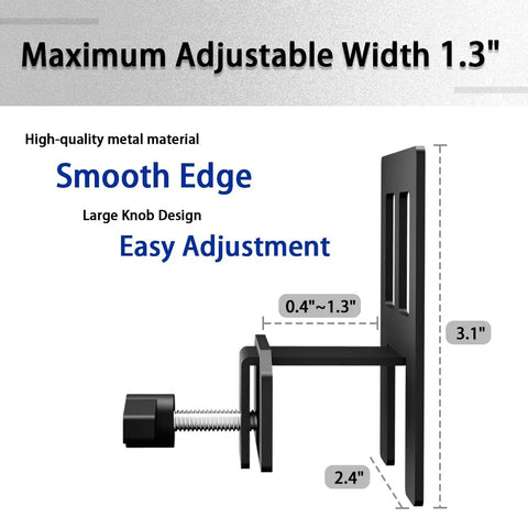 Set Of Six Anti Slip Mattress Holders For Metal Bed Frames, Heavy Duty Rubber Sliders That Keep Your Sheet Setup Locked Tight So You Can Hit The Hay shown with adjustable width and high-quality metal material.