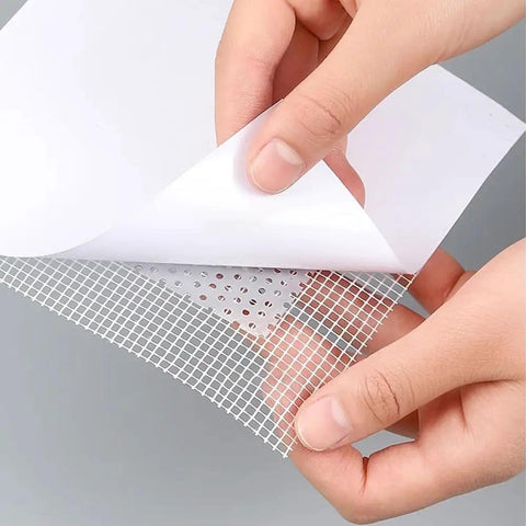 Heavy Duty Drywall Repair Kit With 6 Self Adhesive Patches 4 By 4 Inch Aluminum And Fiberglass Mesh Patches For Big Holes