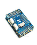 Flight Controller With OSD For 2-6S LiPo Drones, MATEK H743-WLITE Ready, close-up on blue circuit board with connectors