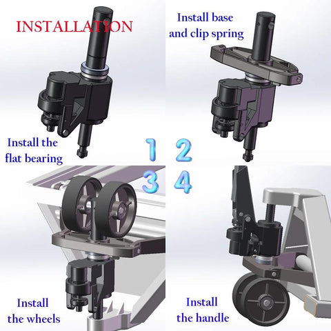 Installation steps for Beefed Up Heavy Duty Pallet Jack Replacement Pump Kit For DIY Repair And Restoration 4400 Lb Capacity