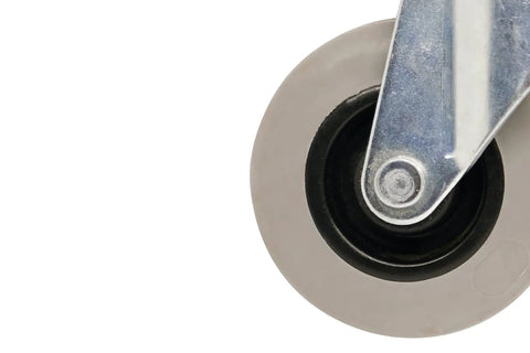 Heavy Duty 2 Inch Swivel Stem Caster With Soft TPR Rubber Wheel Seven Sixteenth Inch Stem Non Marking Gray Tread Ribbed Wheel Built To Last