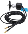 Beefy RC Submarine Engine For Boats With Anticorrosion Build, Durable Sub Motor For Quiet, Smooth Navigation; coiled cables visible
