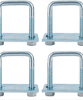 4 Pack Leaf Spring Clamp Kit For Trucks Two And Five Eighths Inch Wide Three Quarter Inch Long Galvanized Steel Clamps