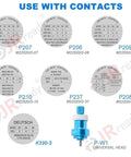 Top Notch JRready M22520 201 Series Positioner Kit Fits ST5114 P Series parts chart with contact specifications