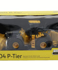Boxed One Fifty Scale Die Cast 904 P Tier Wheel Loader Prestige Collection Toy with visible details and packaging.