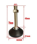 4 Leveling Feet for Furniture Heavy Duty Rotating Feet Adjustable Threaded Design Fits D80 M8 M10 M12 Sockets Ideal for Tables Chairs Shelves Cabinets Plant Stands Indoors or Outdoors. M12 adjustable leveling foot with 80mm base and 79mm height