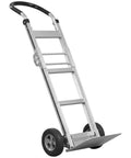 Heavy Duty Folding Hand Truck Workhorse With Aluminum Dolly Cart, ergonomic grip, 2 rubber wheels, collapsible appliance dolly