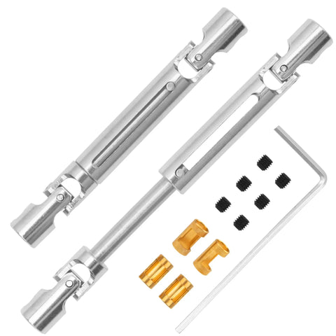 Heavy Duty Metal Transmission Gearbox And Drive Shaft Compatible With Mn82 Lc79 Mn78 One Twelve Scale Rc Car parts tools and accessories in silver.