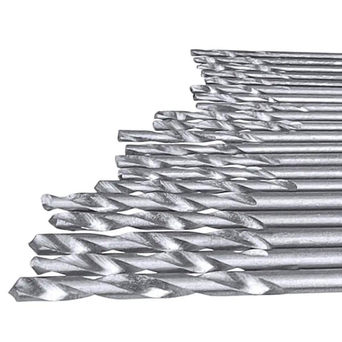 20 Piece HSS Mini Drill Bit Set 0.3mm To 1.6mm Shank Twist Drill Bits for Precision DIY Projects displayed in fanned arrangement