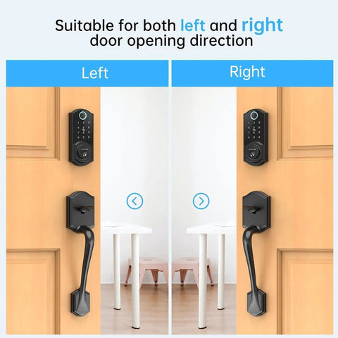 Premium Smart Front Door Lock With Hella Secure Fingerprint Deadbolt Sleek Wireless Keyless Entry Set Easy Bluetooth Keypad And Auto Lock That Plays Nice With Alexa For Zero Hassle Daily Home Access Matte Black