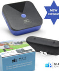 Wireless Mailbox Notification System With Audible Beep And Visual Light, 350 To 450 Feet Range on display with packaging.
